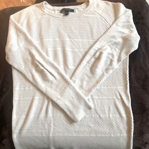 Banana Republic slim cream thin knit sweater XS